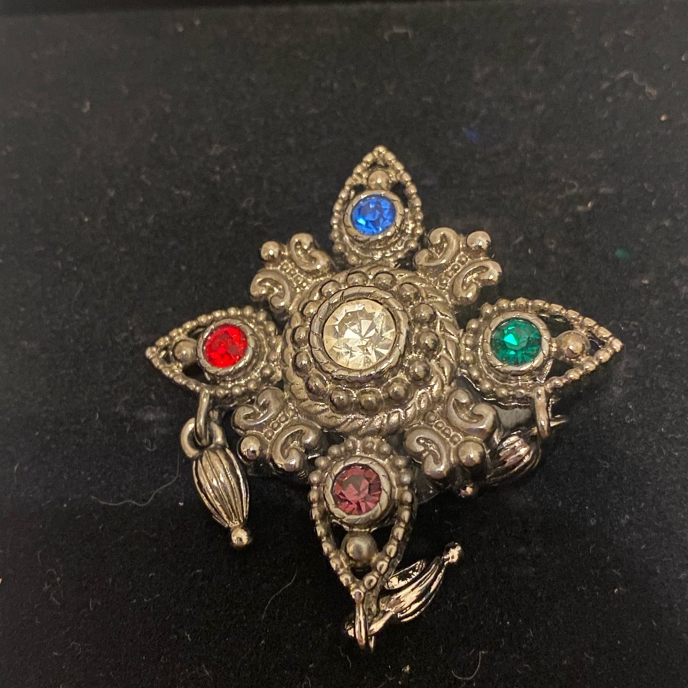 Vintage Bob Mackie Maltese cross brooch Jewel Essence Barbie Collection